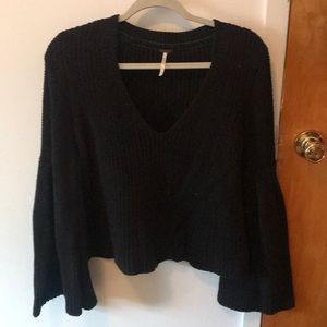 Free People Knit Bell Sleeve Sweater